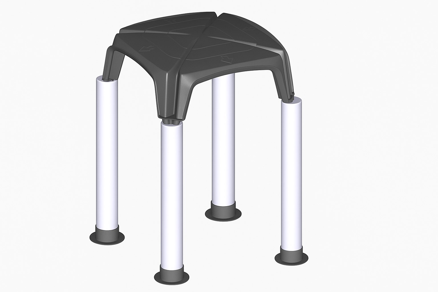 Cassero Maxi Tubes sui toni de nero/grigio.