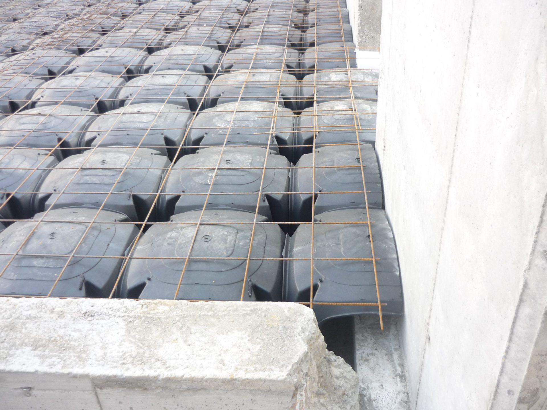 Cantiere con solai alleggeriti in polipropilene